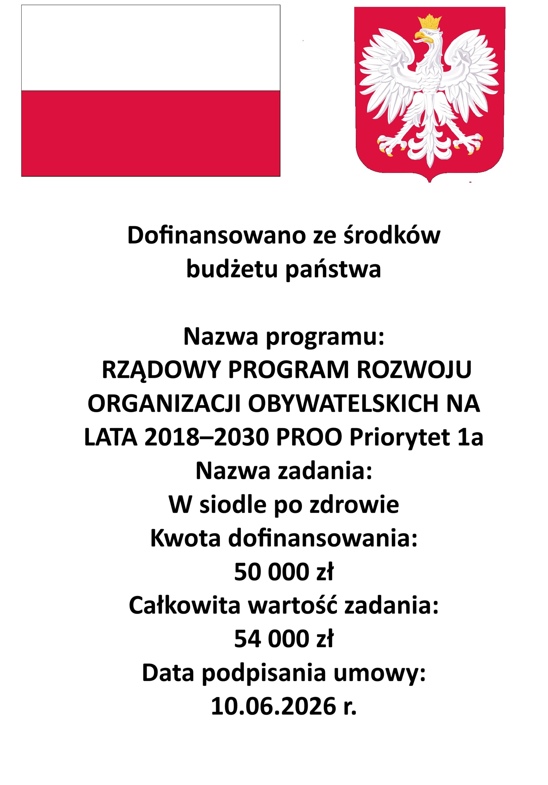 Fundacja Klub Jeździecki WIGOR rozpoczyna realizację projektu „WIGOR: W siodle po zdrowie”