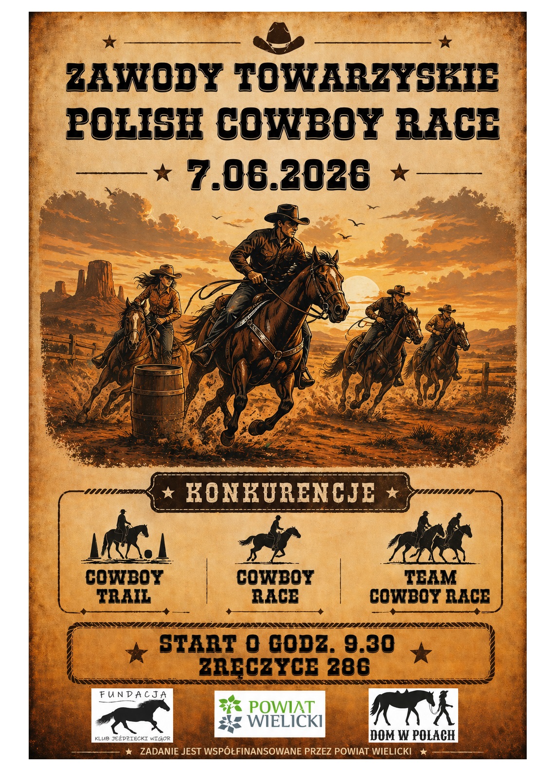 Towarzyskie Zawody Polish Cowboy Race 7 czerwca 2026r.